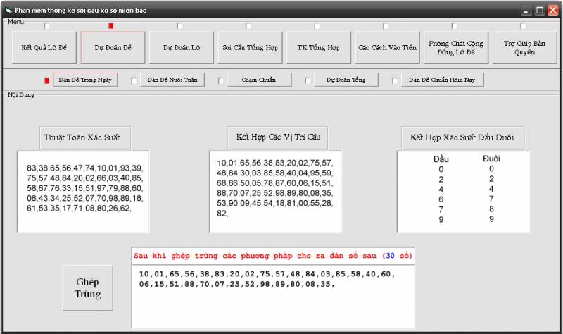Phần mềm soi cầu lô đề